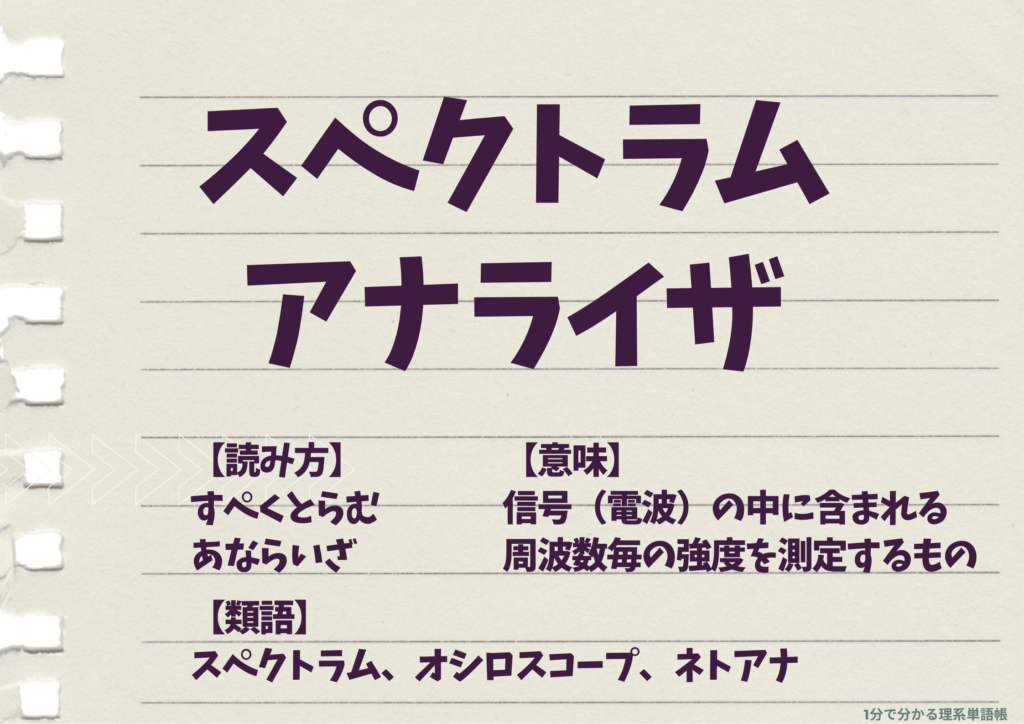 スペクトラムアナライザ（スペアナ）」の意味とは？使い方や類語も解説 - 『リケタン』1分で分かる理系単語帳